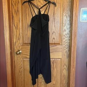 Elegant Black Strappy Dress